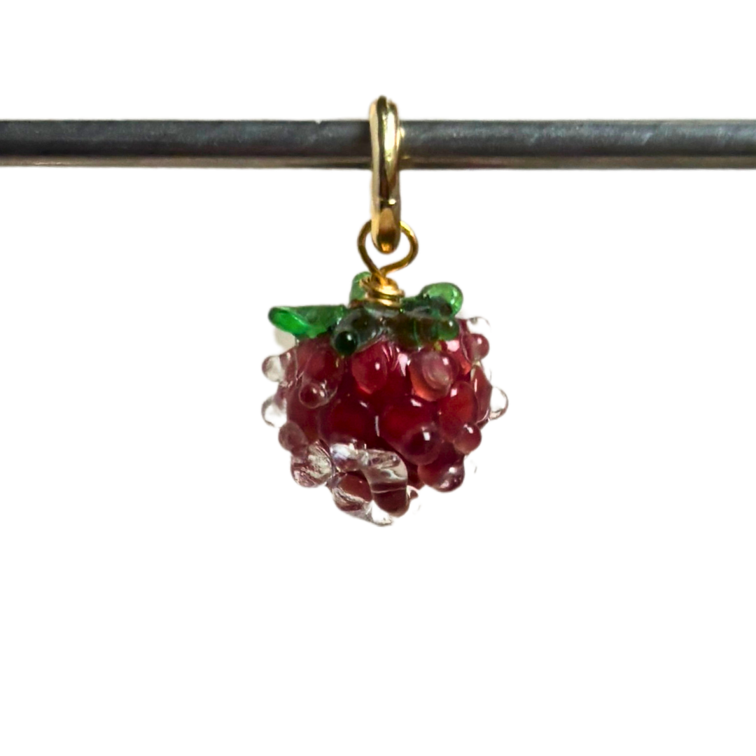Raspberry - Murano Glass Food Charm
