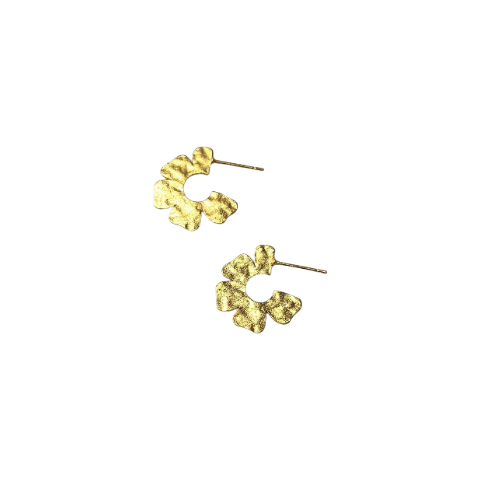 Daisy Hammered - Stud Hoop