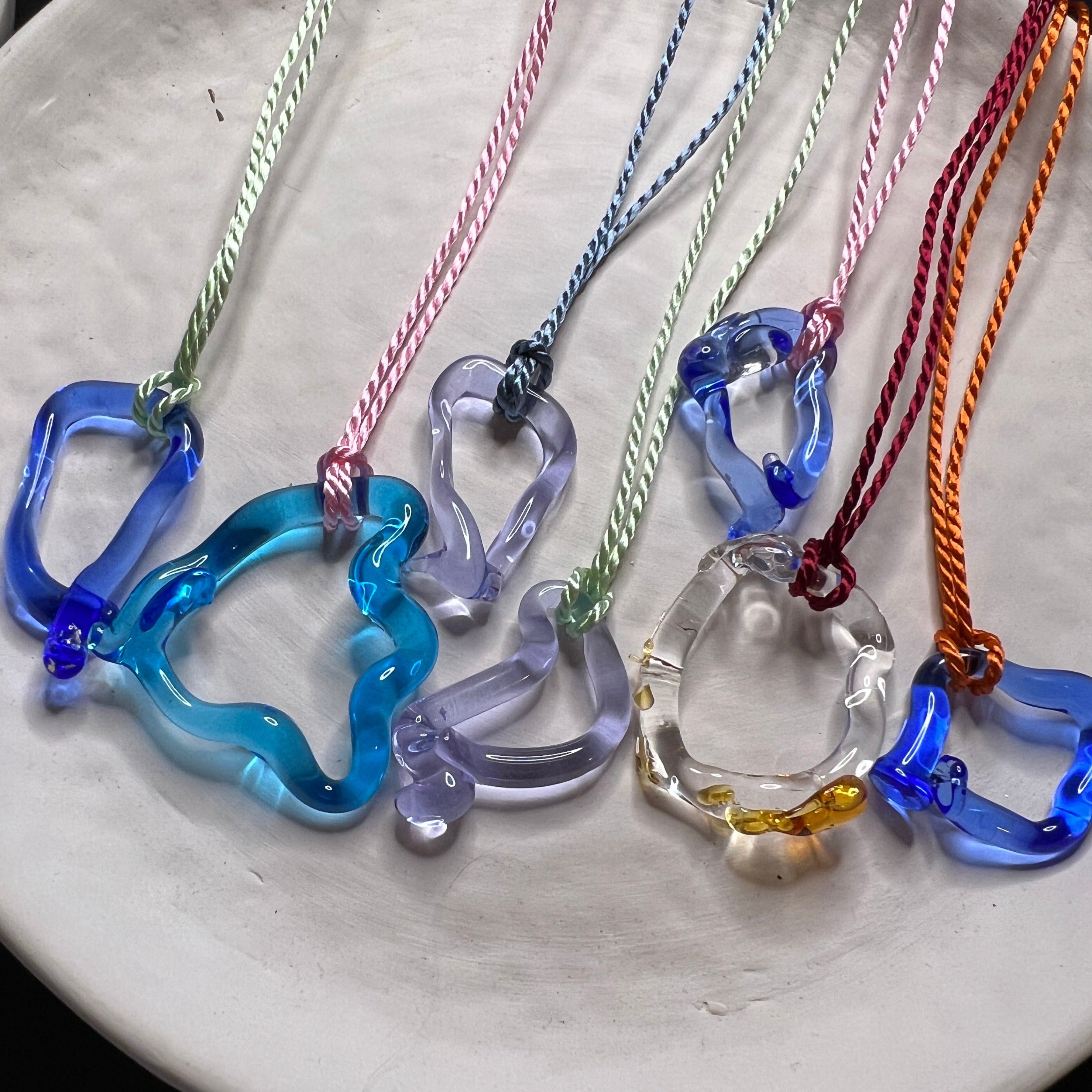 Glass Melt - Cord Necklace - made to order