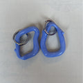 Melt - Cornflower Blue Solid - Murano Glass Charm Hoop Earrings