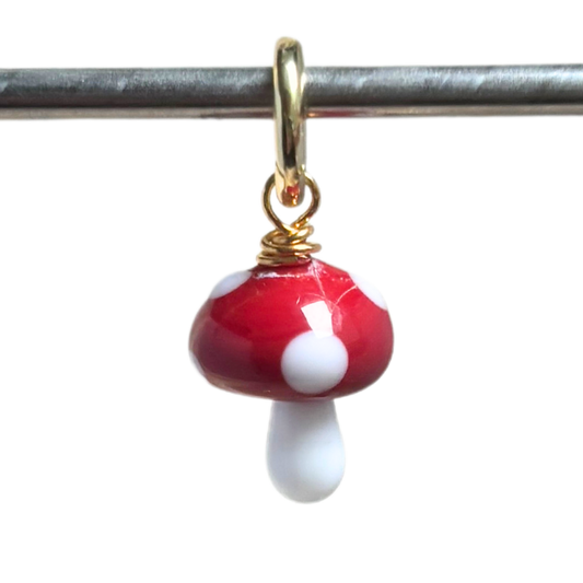 Mushroom - Murano Glass Food Charm