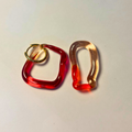 Sibling Melts - Pair 002 - Palest Pink, Juicy Red, Orange and Clear