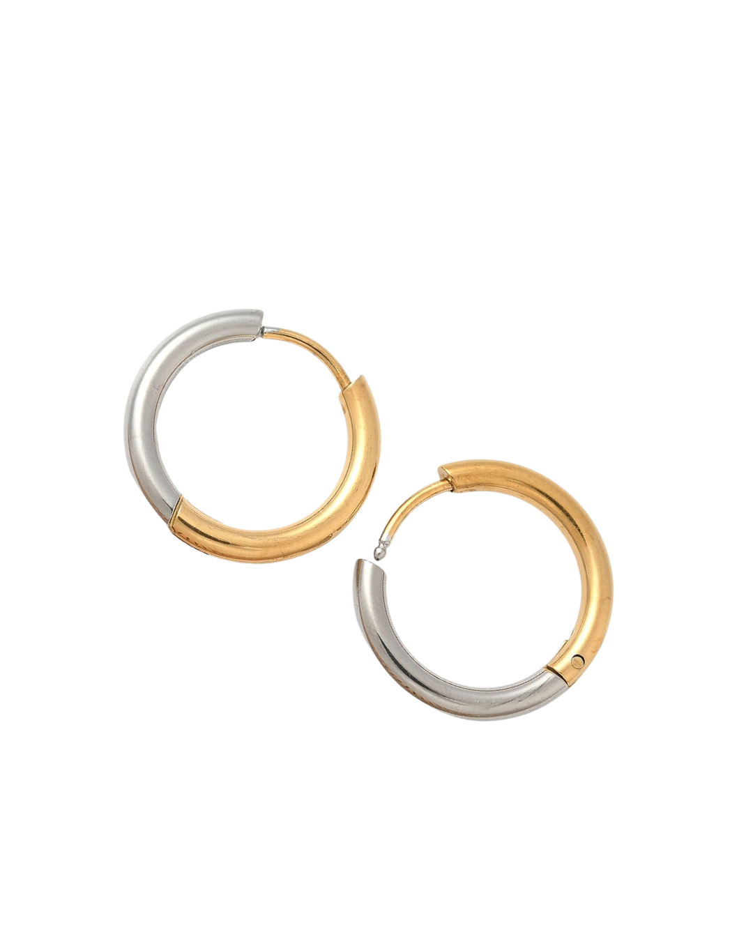 Two Tone - Gold and Silver Everyday Hoop