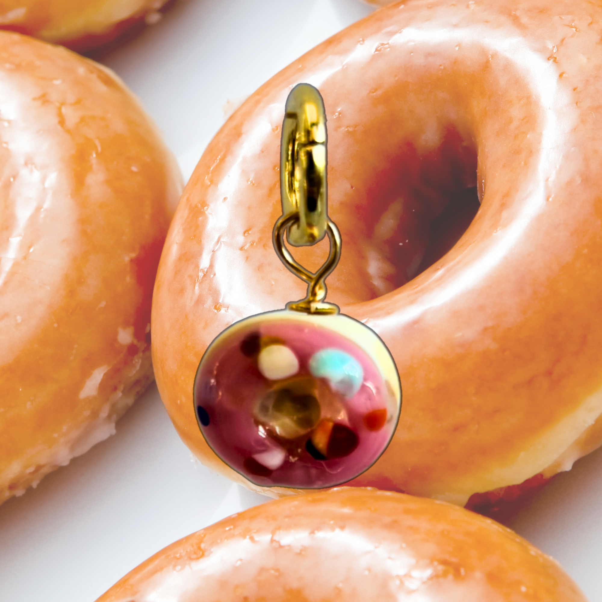 Doughnut - Murano Glass Food Charm