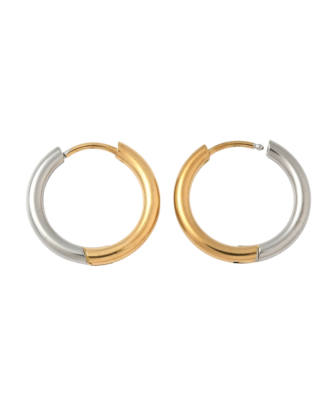 Two Tone - Gold and Silver Everyday Hoop