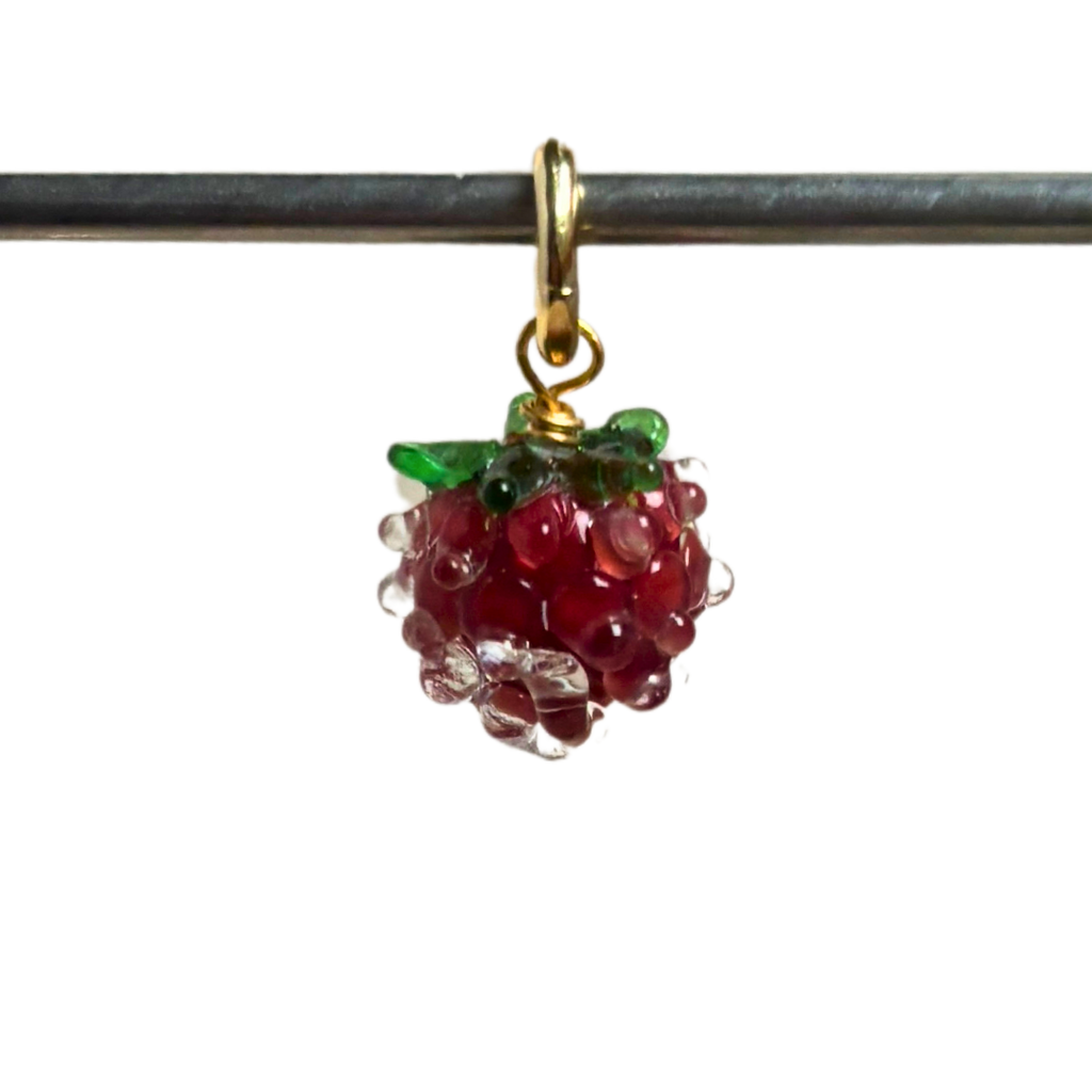 Raspberry - Murano Glass Food Charm