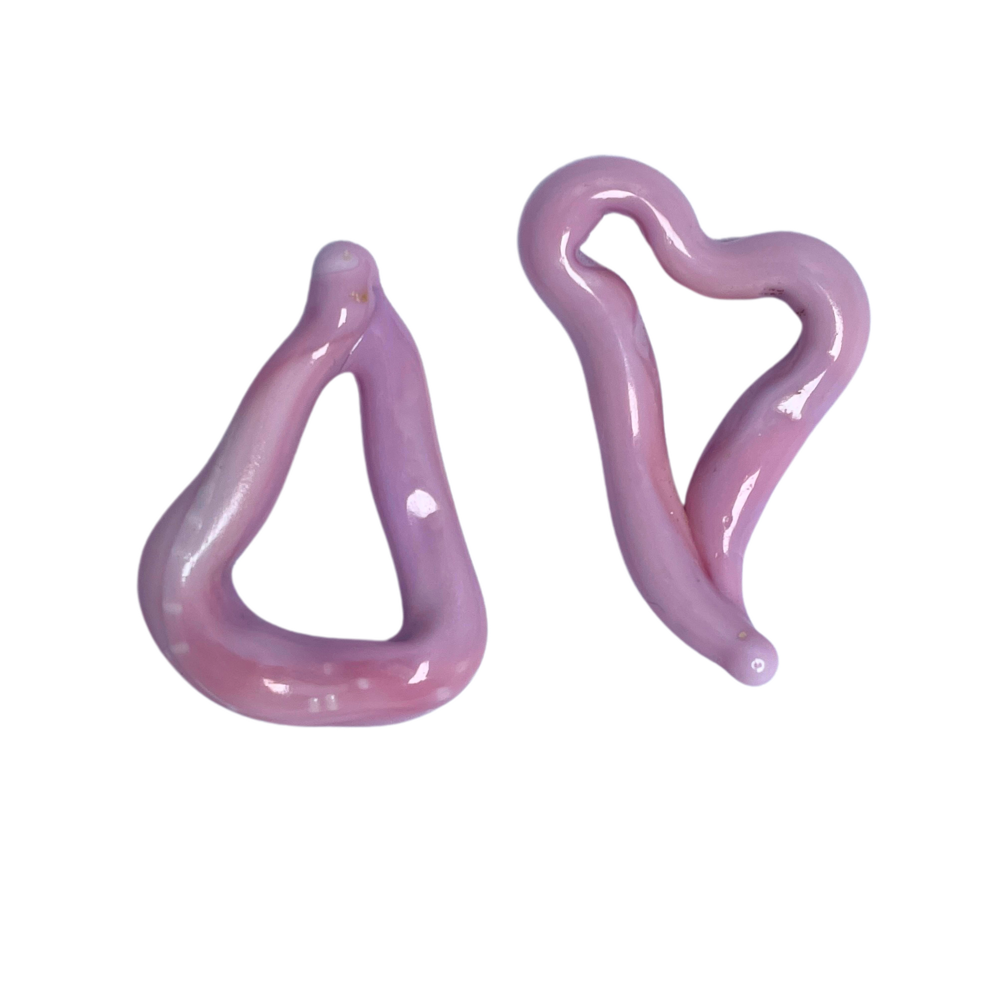 Melt - Solid Pale Pink  - Murano Glass Drop