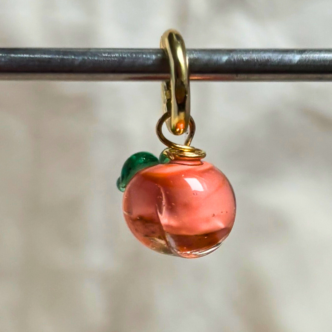 Peach - Murano Glass Food Charm