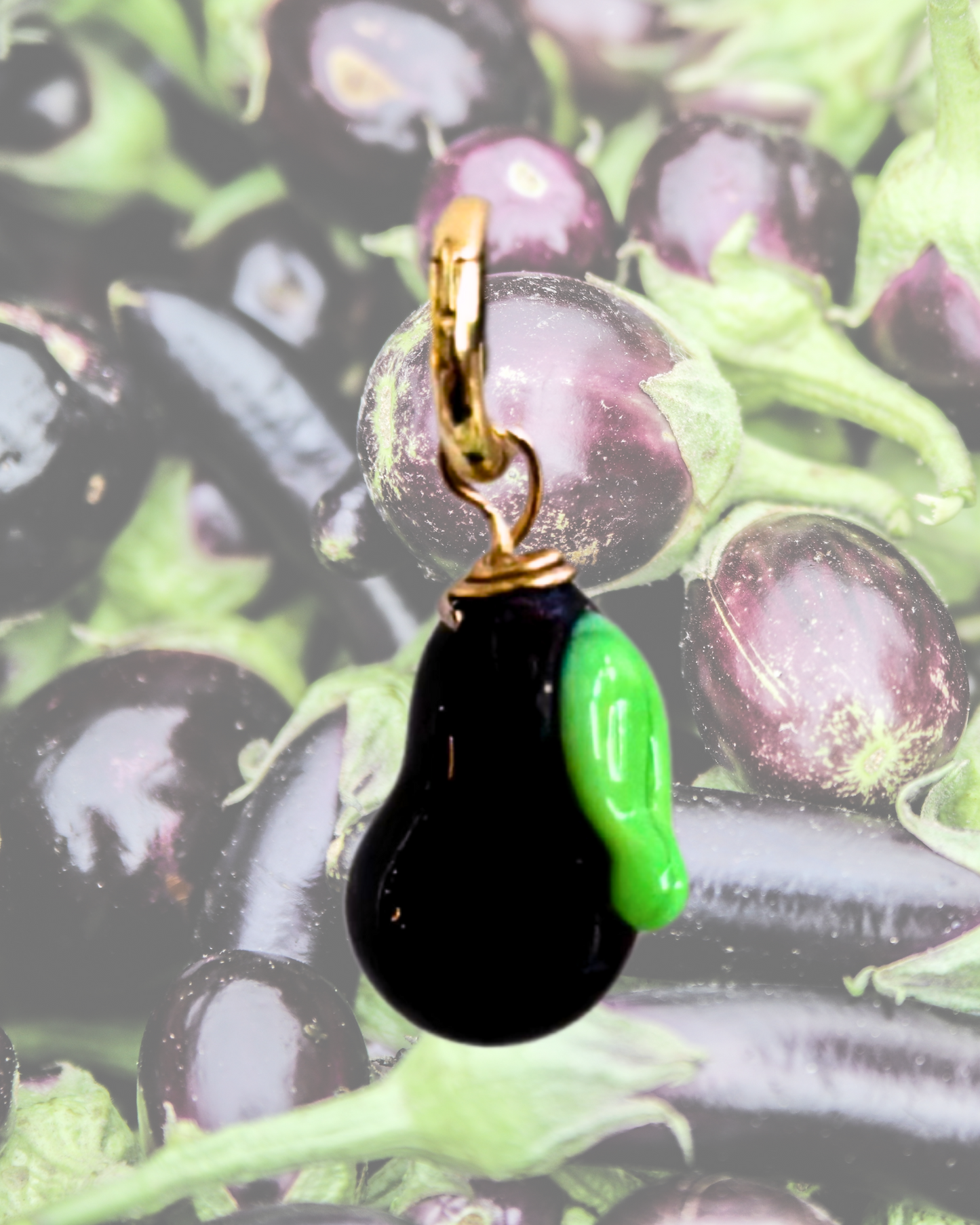 Aubergine - Murano Glass Food Charm