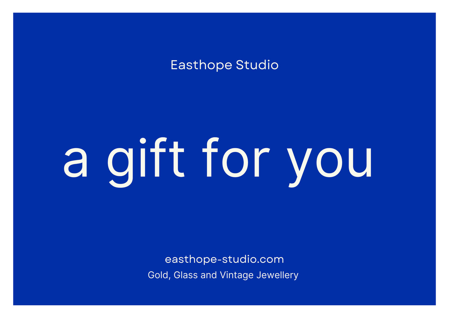 Gift Voucher | Easthope Studio | Digital Gift Card