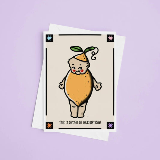Lemon Birthday Kewpie Greeting Card