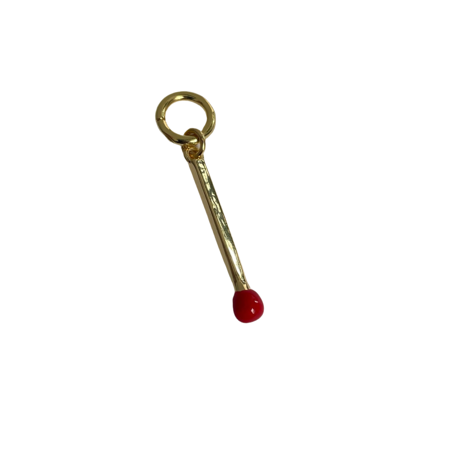 Matchstick Charm - 18K Gold Plate and Enamel