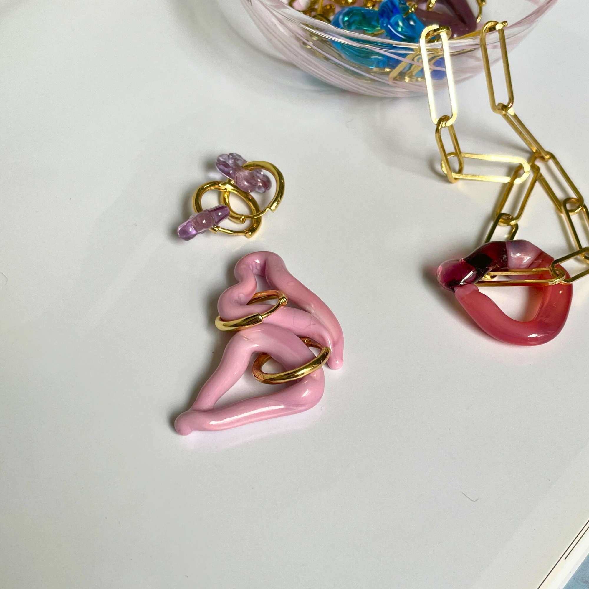Melt - Solid Pale Pink  - Murano Glass Drop