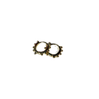 Knobbly Huggie Hoops Gold