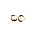 The Grace - Gold Plated Curved Stud Hoop *Pre-order
