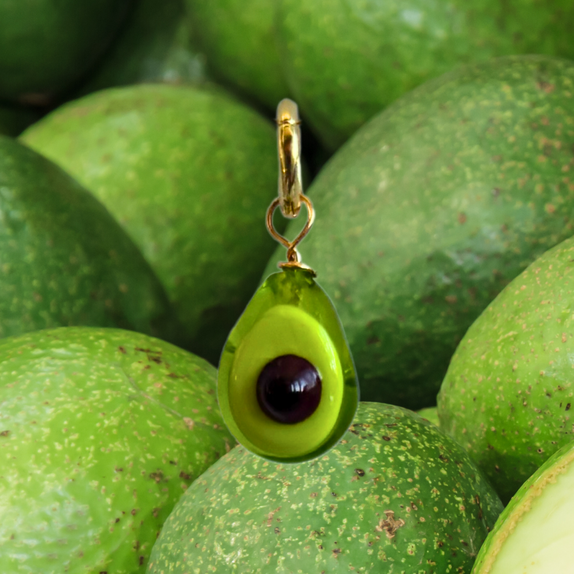 Avocado - Murano Glass Food Charm