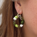 Gelato - Verdant Green - Murano Glass Charm Earrings on Gold or Silver