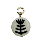 Mollie V - Hand-painted Shell and 18k Gold Clip on Charms - 023