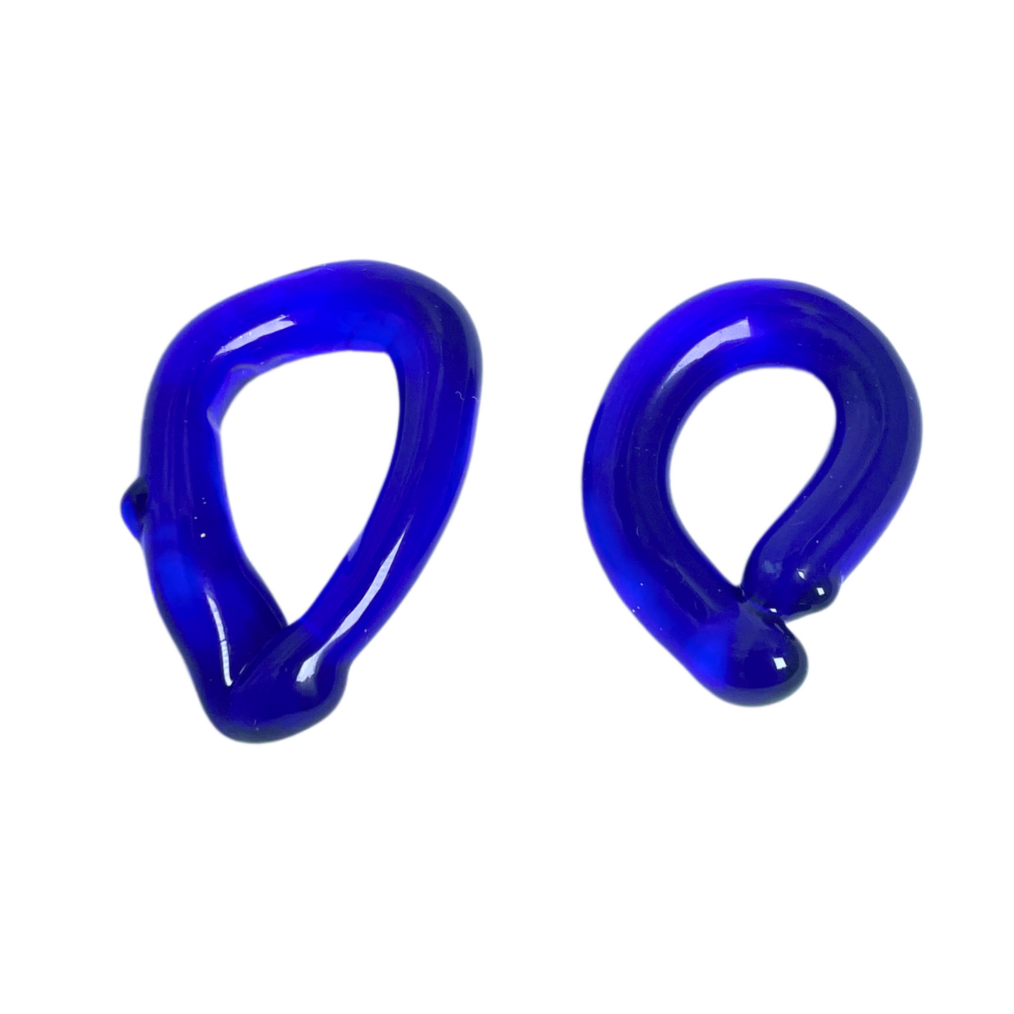 Melt - Glass Drop - Easthope Blue - Earring Hoops