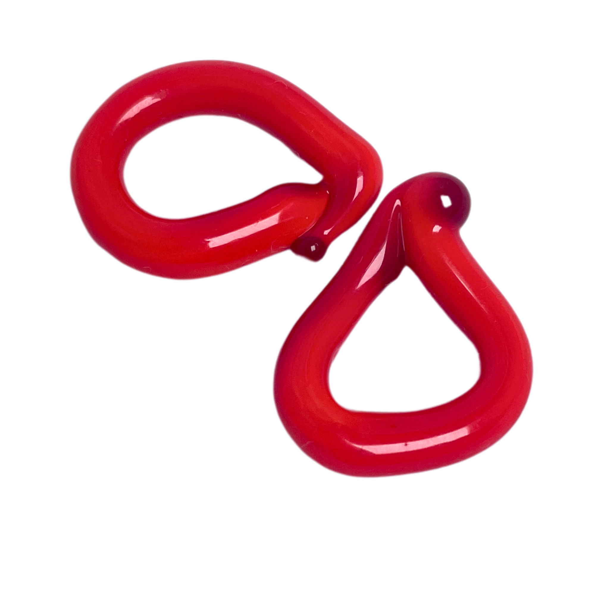 Melt - Tomato Red - Murano Glass Drop