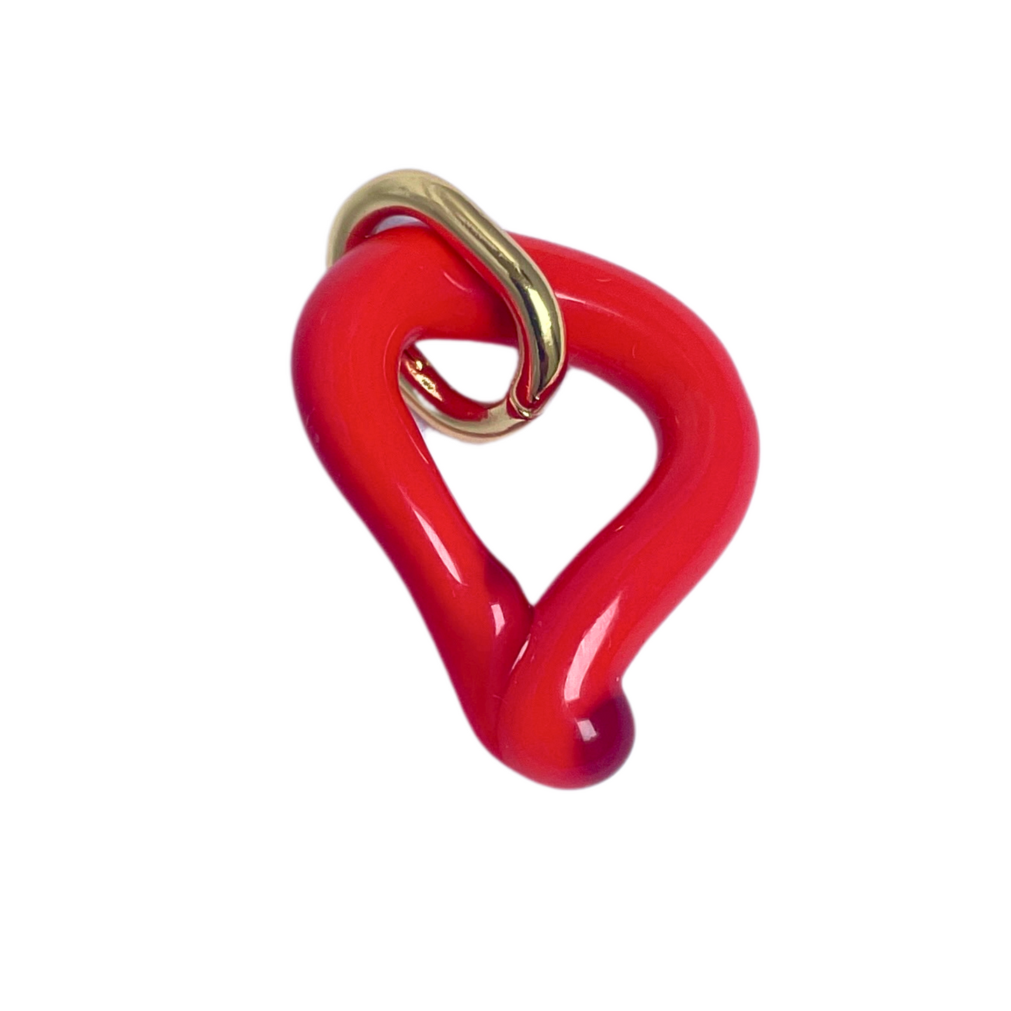 Melt - Tomato Red - Murano Glass Drop