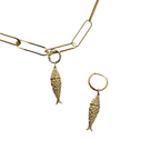 Lucky Gold Fish -  Charm - Gold and Silver