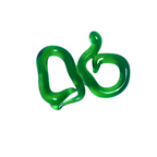 Melt - Dark Green - Murano Glass Drop Earrings