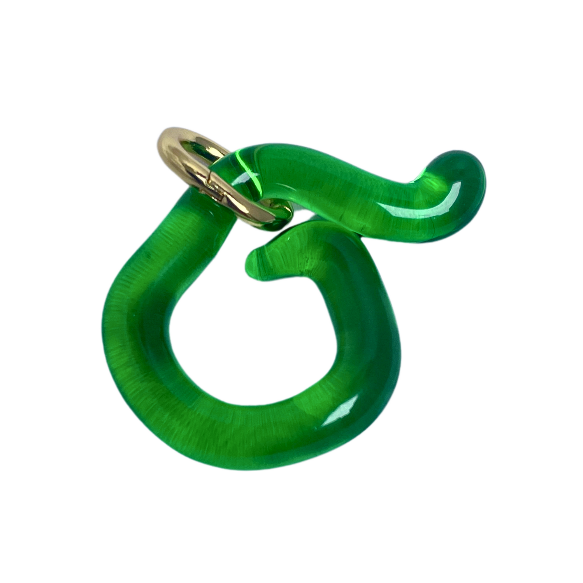 Melt - Dark Green - Murano Glass Drop Earrings