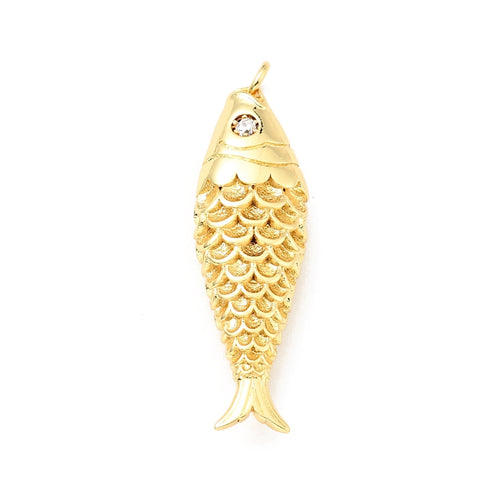 Lucky Gold Fish -  Charm - Gold and Silver