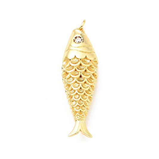 Lucky Gold Fish -  Charm - Gold and Silver