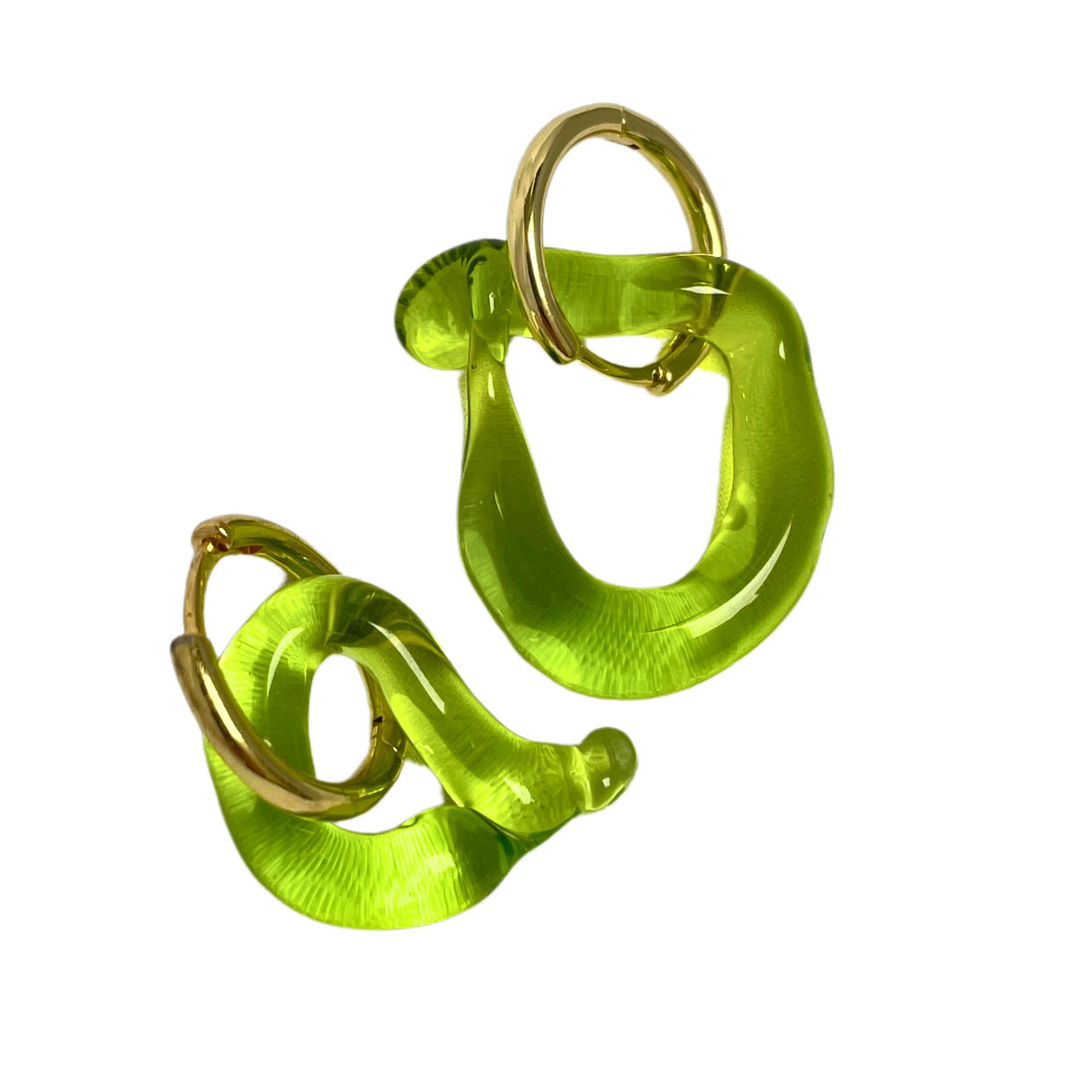 Melt - Murano Glass Drop - Acid Green