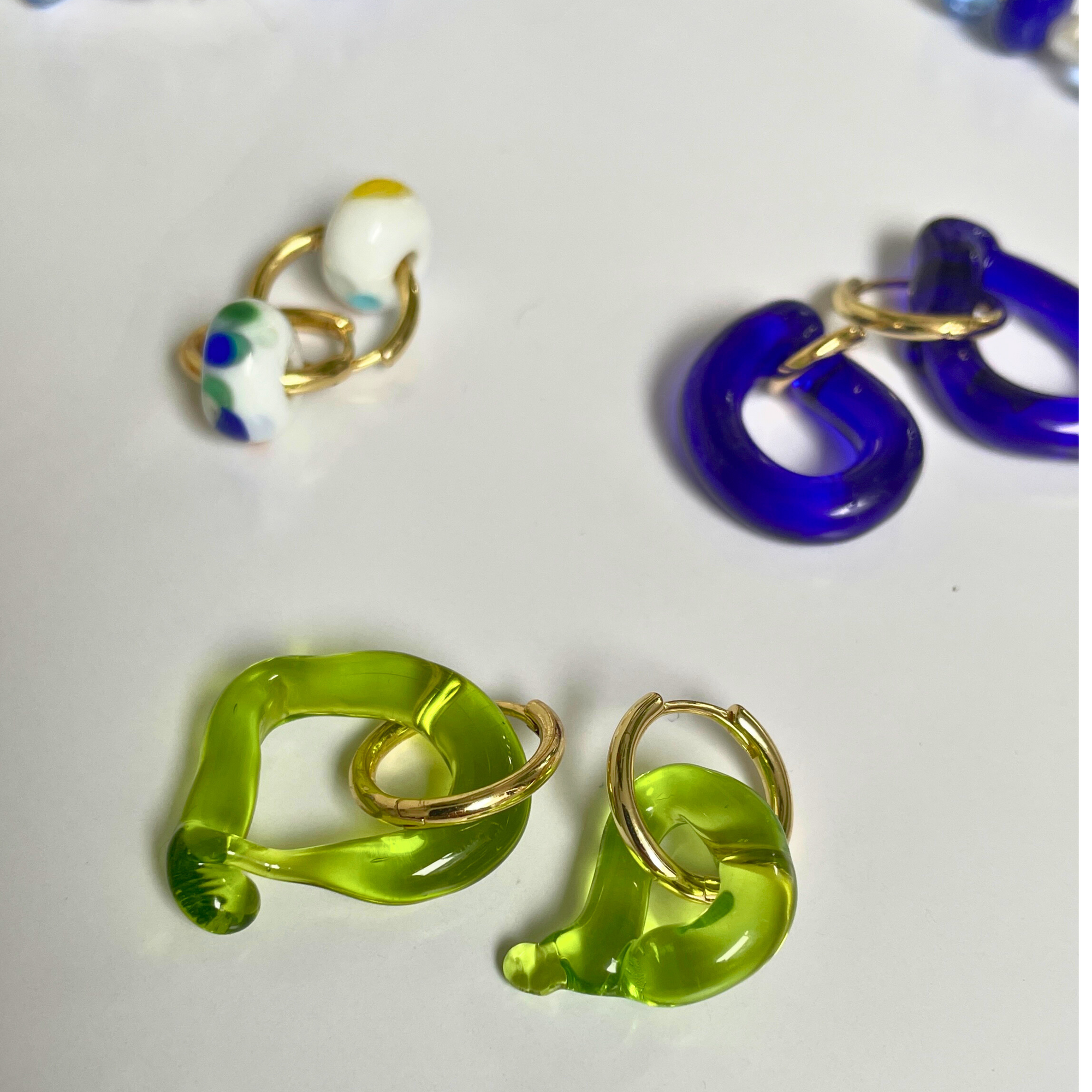 Melt - Murano Glass Drop - Acid Green