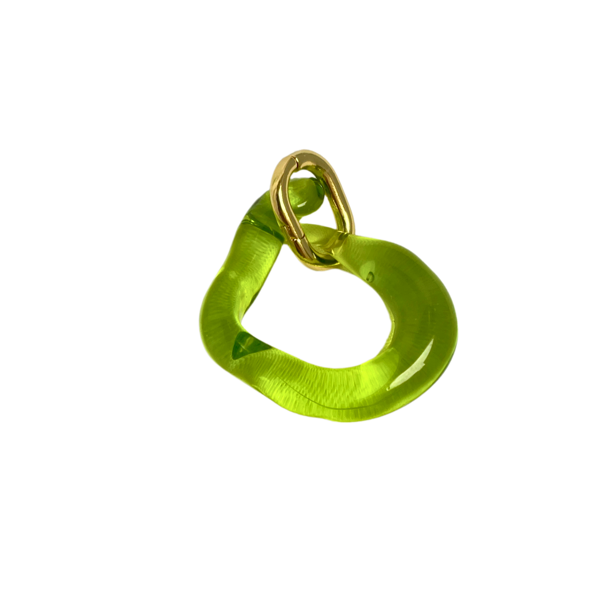 Melt - Murano Glass Drop - Acid Green