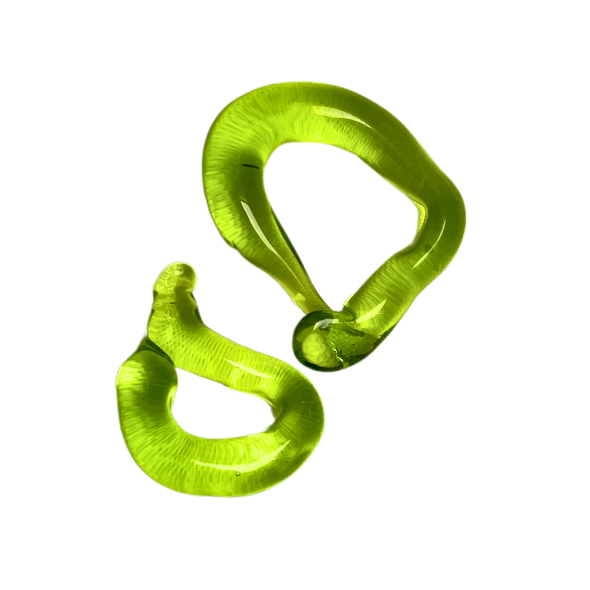 Melt - Murano Glass Drop - Acid Green