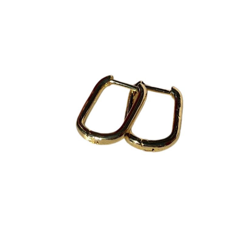 Large Oval Gold Hoop Earrings