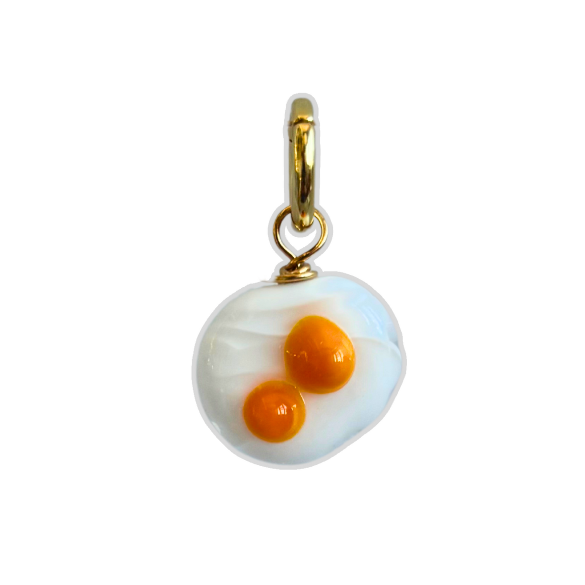 Double Yolk Egg  - Murano Glass Food Charm