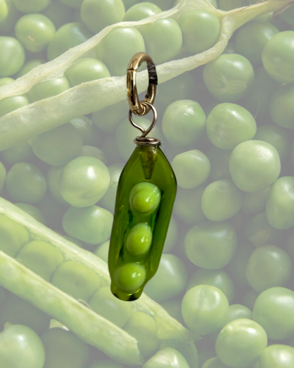 Peas - Murano Glass Food Charm