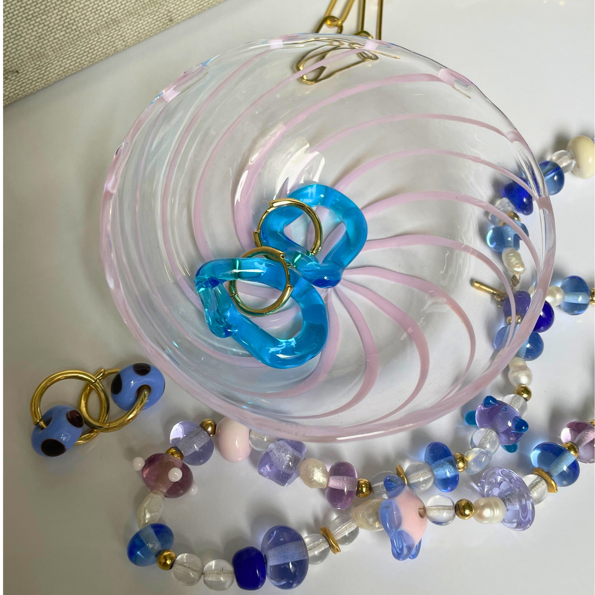 Melt - Brightest Blue - Murano Glass Drop Earrings