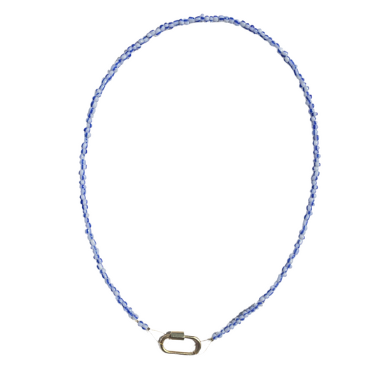 Beaded Necklace with Carabiner Lock