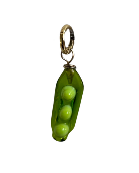 Peas - Murano Glass Food Charm
