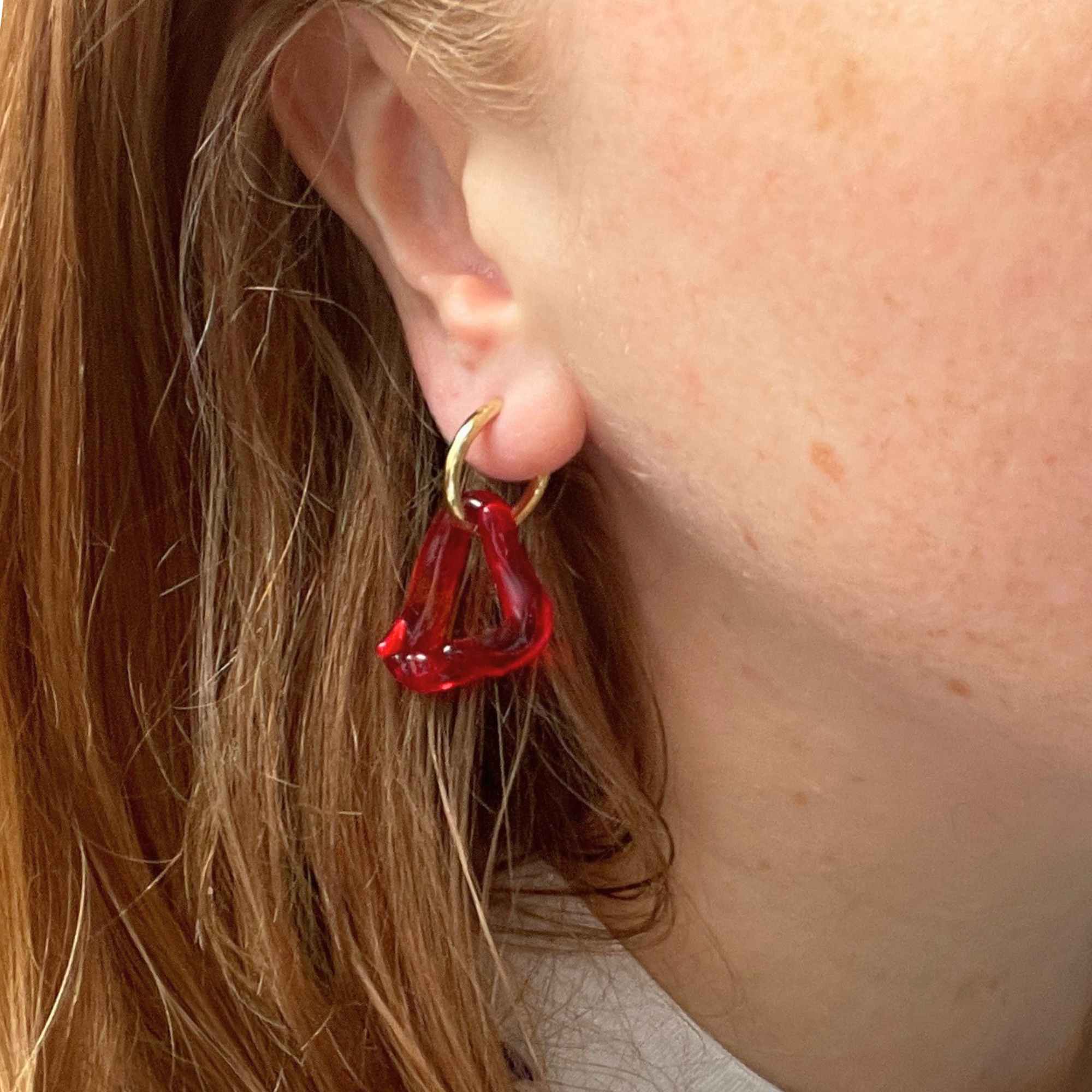 Melt - Poppy Red - Glass Charm
