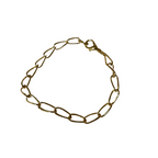 Large Open Curb Chain Bracelet Vintage Gold