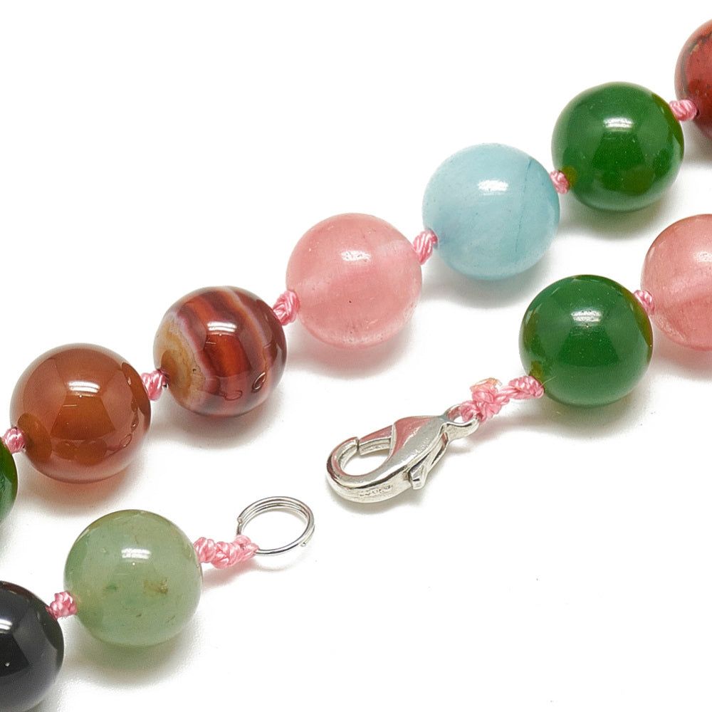 Greta Natural Stone Beaded Necklace