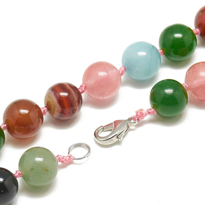 Greta Natural Stone Beaded Necklace