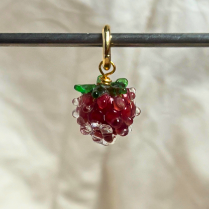 Raspberry - Murano Glass Food Charm