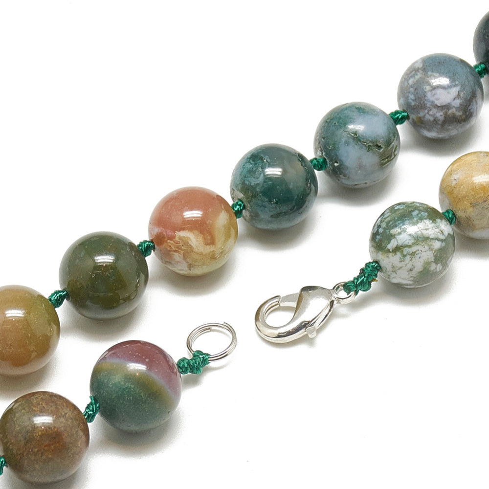 Greta Natural Stone Beaded Necklace