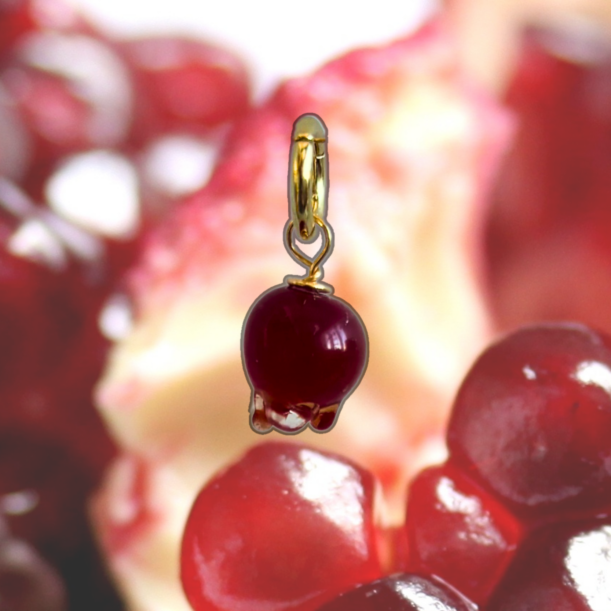 Pomegranate  - Murano Glass Food Charm