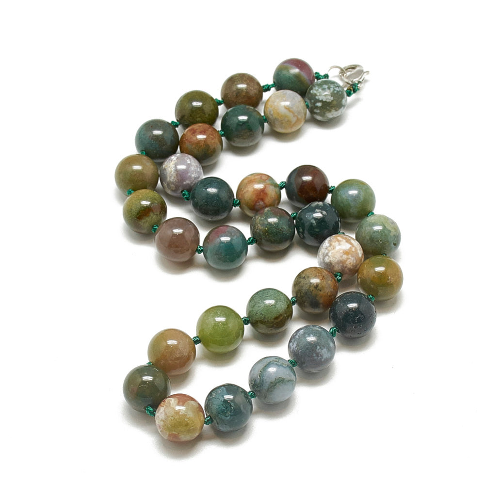 Greta Natural Stone Beaded Necklace