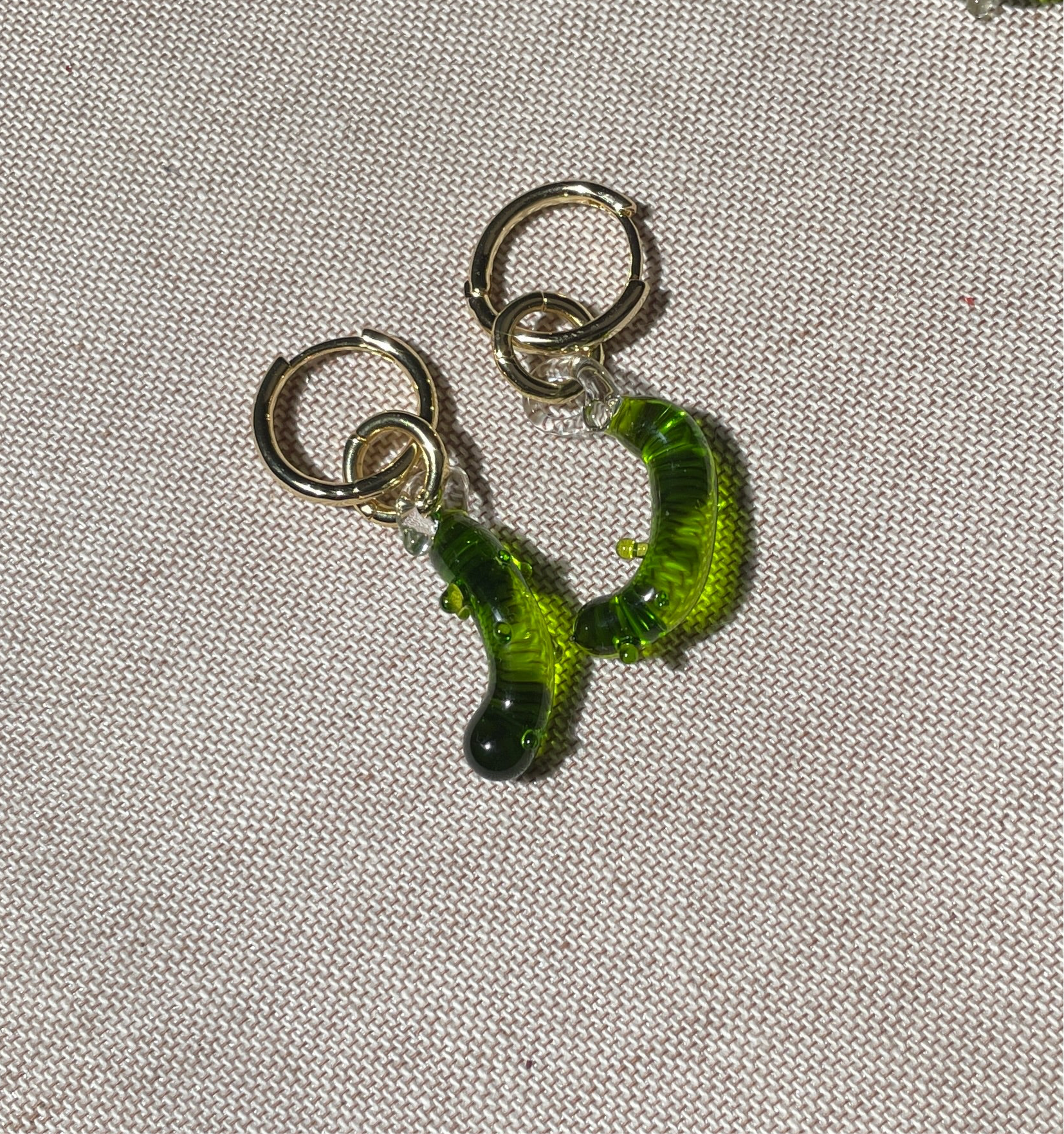 Pickle Party Glass Charm