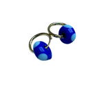 Speckled Glass Beads - Pale Blue on Dark Blue
